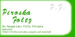 piroska foltz business card